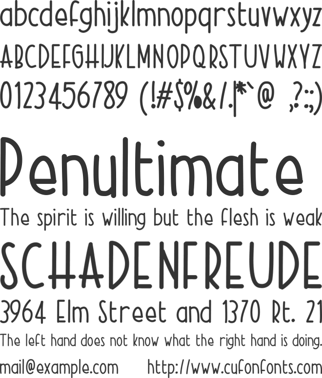 YBRomanticNights font preview