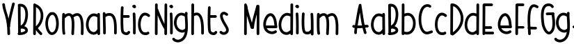 YBRomanticNights Medium font