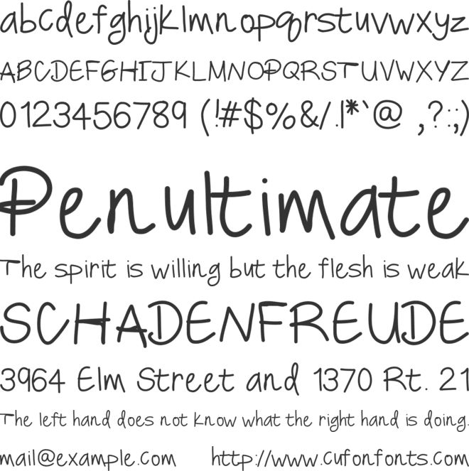 YBNewKidsOnTheBlock font preview