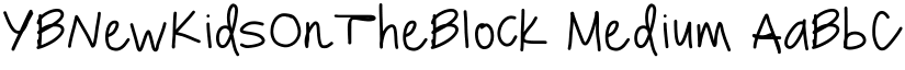 YBNewKidsOnTheBlock Medium font