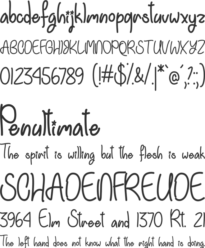 Einhorn Schrift font preview