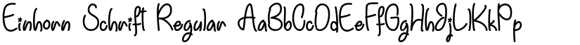 Einhorn Schrift Regular font