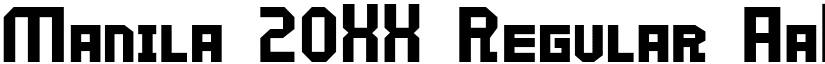 Manila 20XX Regular font