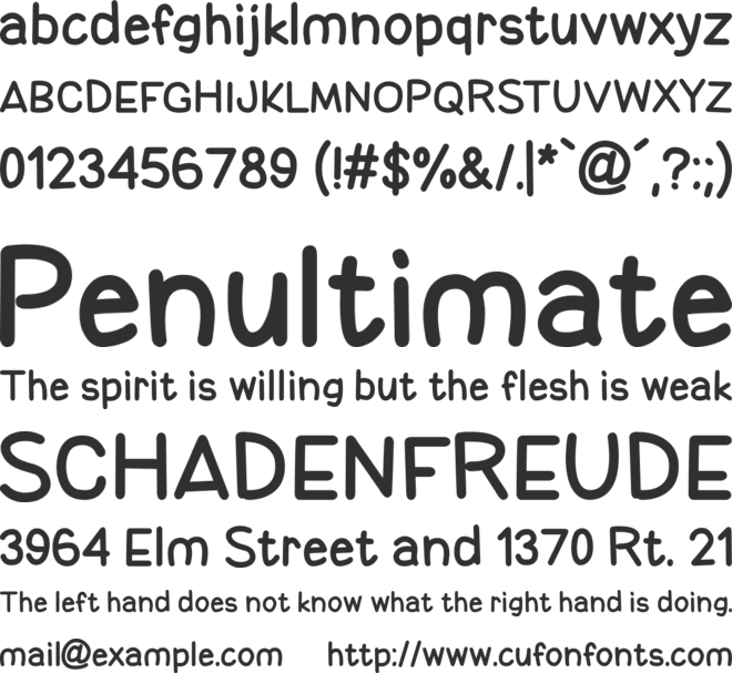 Be Kind To The Earth font preview