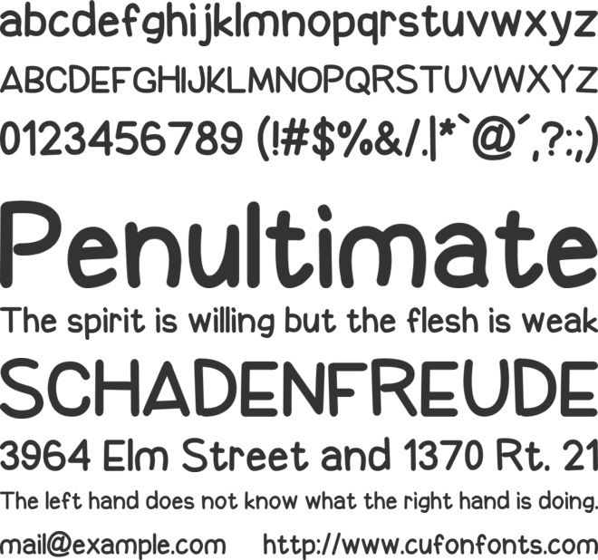 Be Kind To The Earth font preview