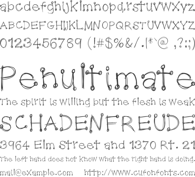 YBByThePool font preview