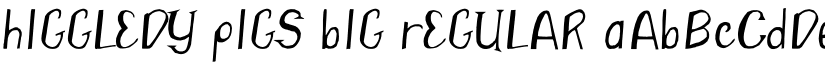 Higgledy Pigs Big Regular font