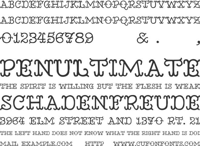 Circusan font preview