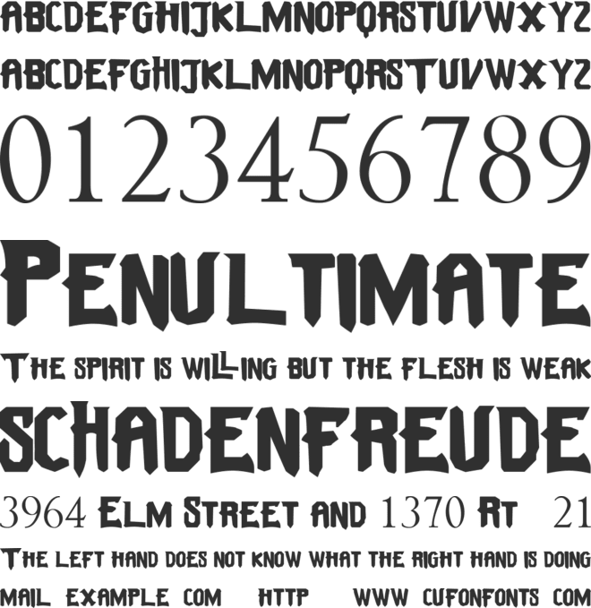 Trollhunters font preview