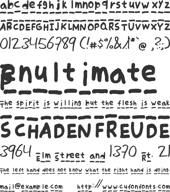 mannaline font preview