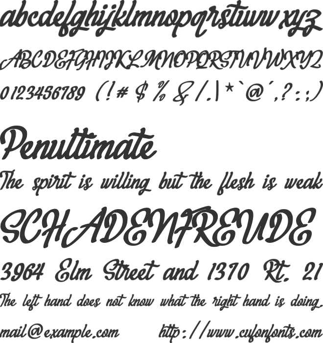 Megahunt font preview