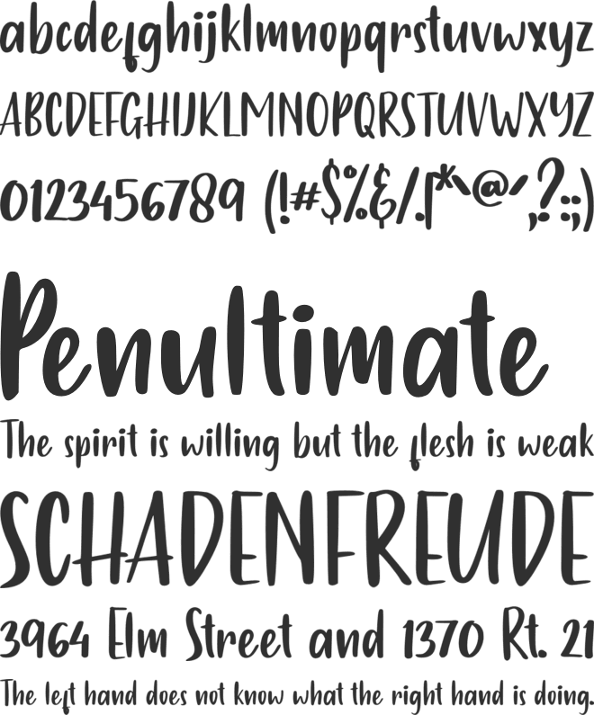 Just One font preview