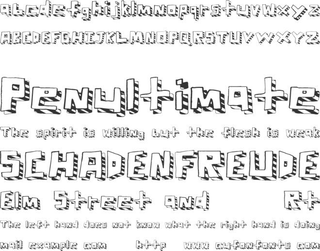 Stripefest font preview