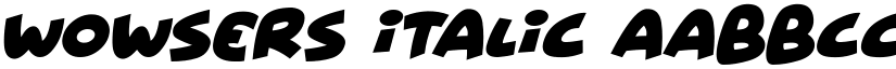 Wowsers Italic font
