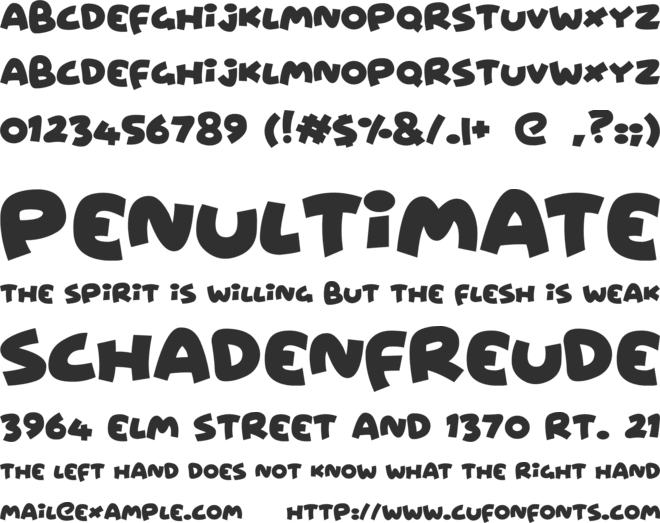Wowsers font preview