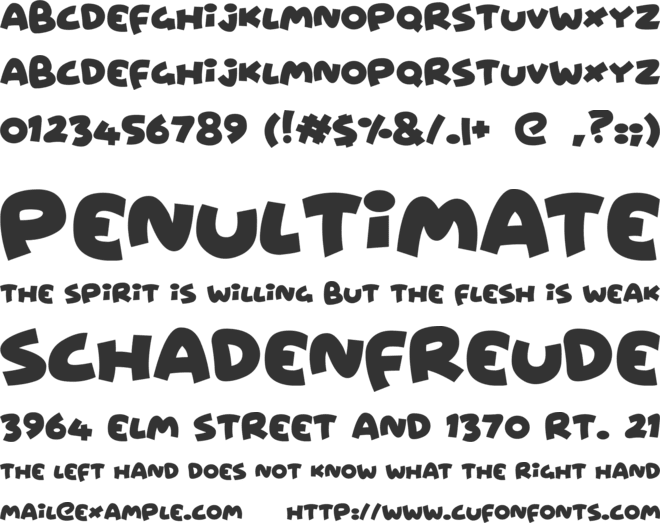 Wowsers font preview