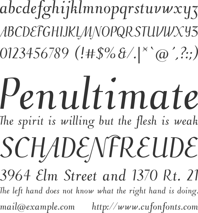 Font_Cinquecento font preview