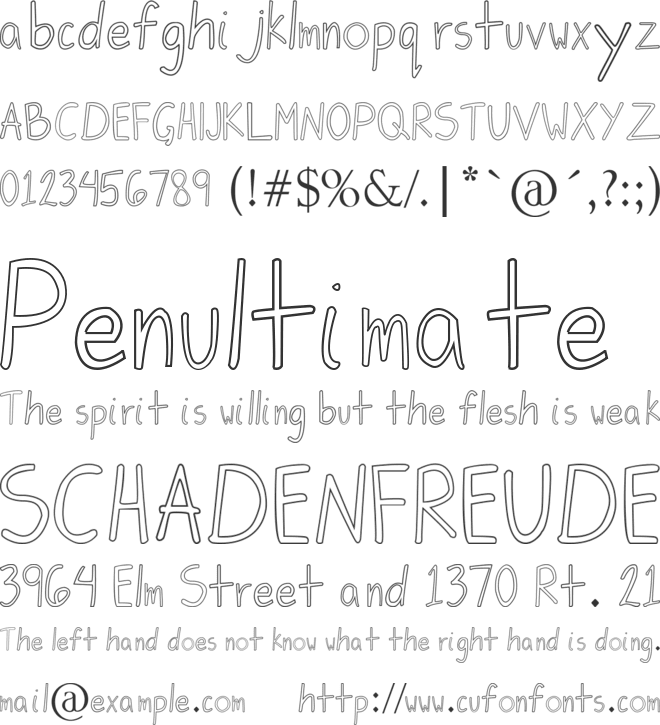 Jiongco font preview