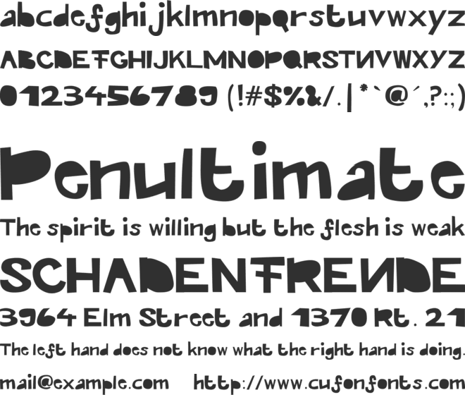 Kroeskop font preview