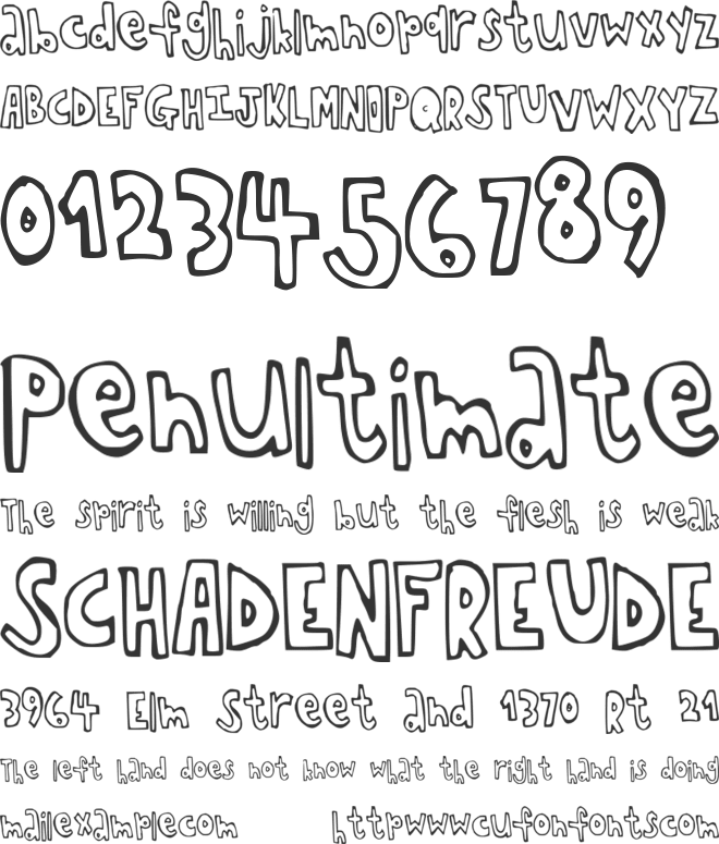 chopstickfont font preview