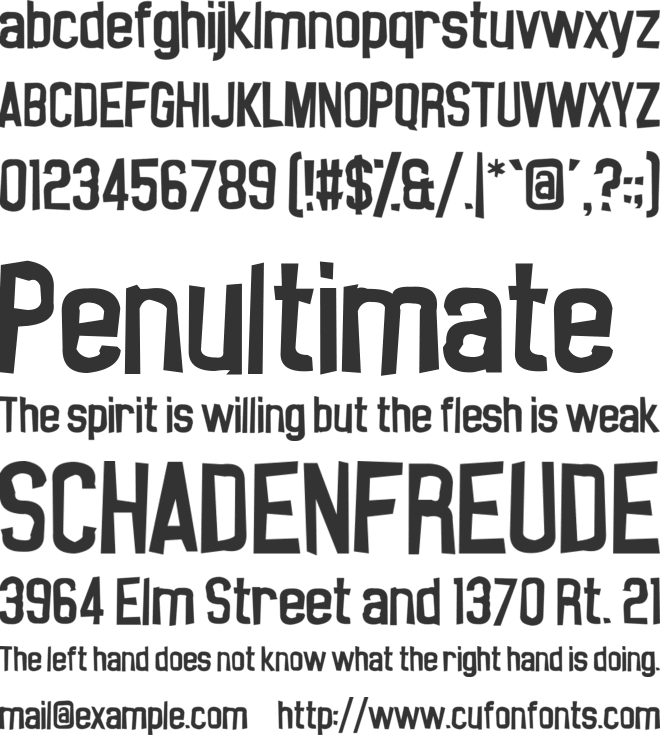 Noasarck Sporadico font preview