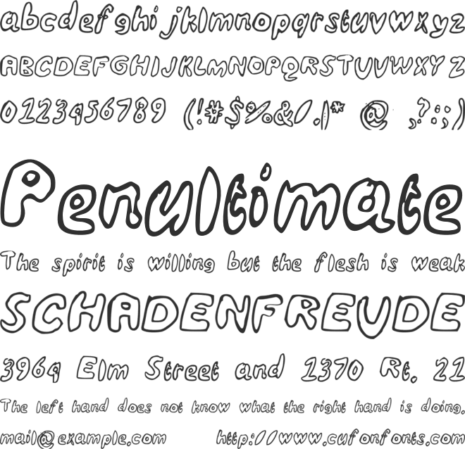 Undersea font preview