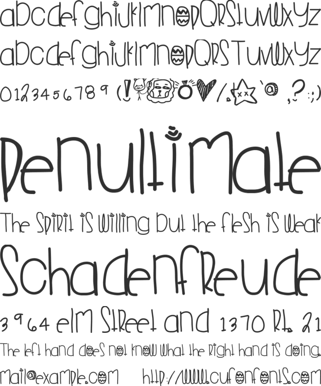 YoungFolks font preview