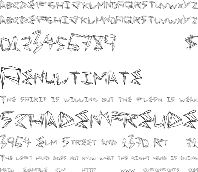 FunOrigami font preview