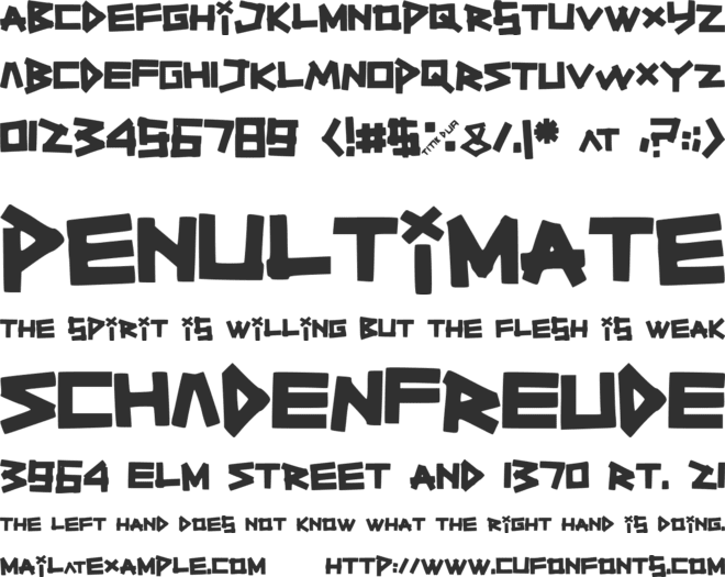 TitikTapettf font preview