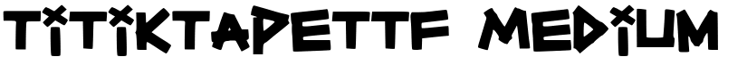TitikTapettf Medium font