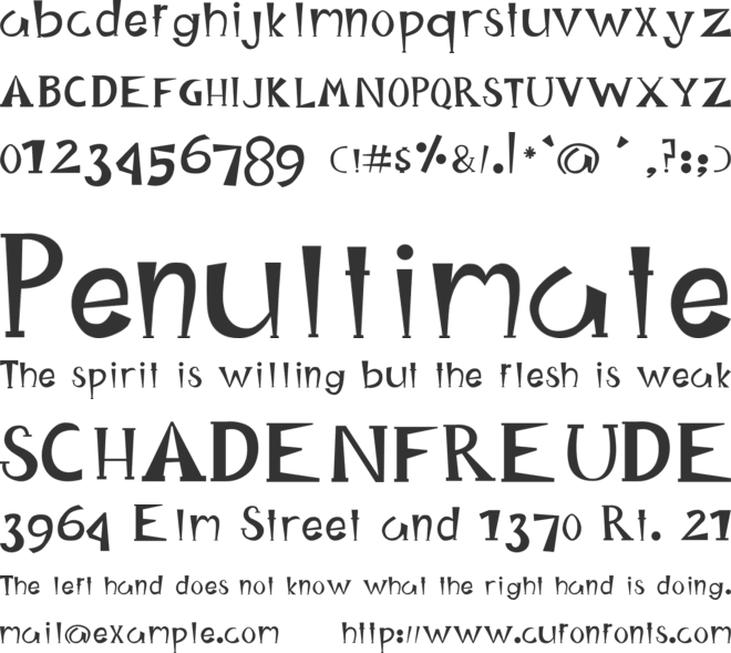 Happy King font preview