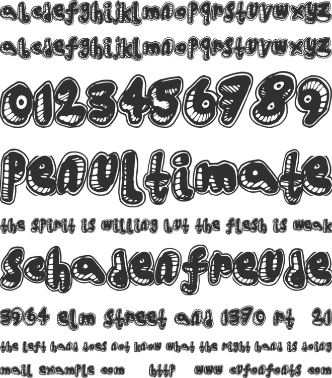 HouseRave font preview
