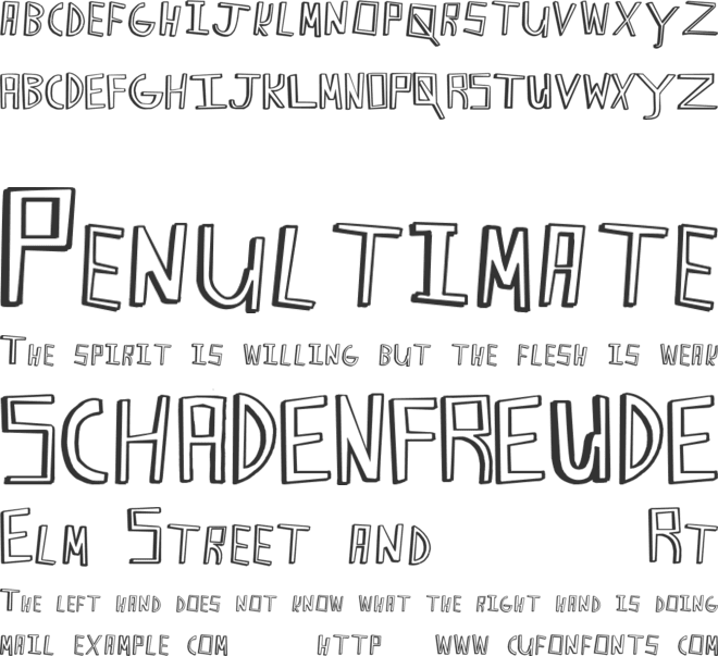 Happy Caps font preview