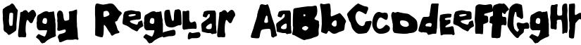 Orgy Regular font