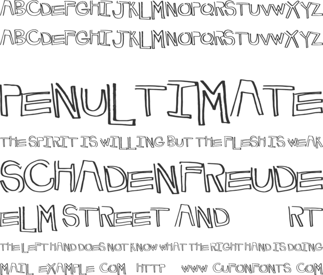 HappyLines font preview