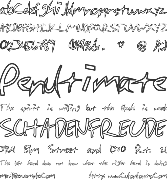 Cheap Pizza font preview