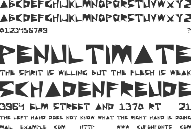 WKWKWK LAND font preview