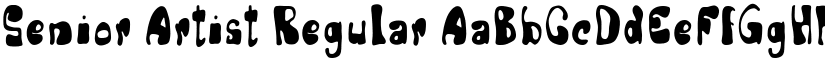 Senior Artist Regular font