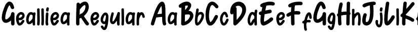Gealliea Regular font
