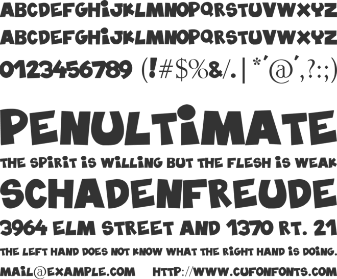 BlablaHawk font preview