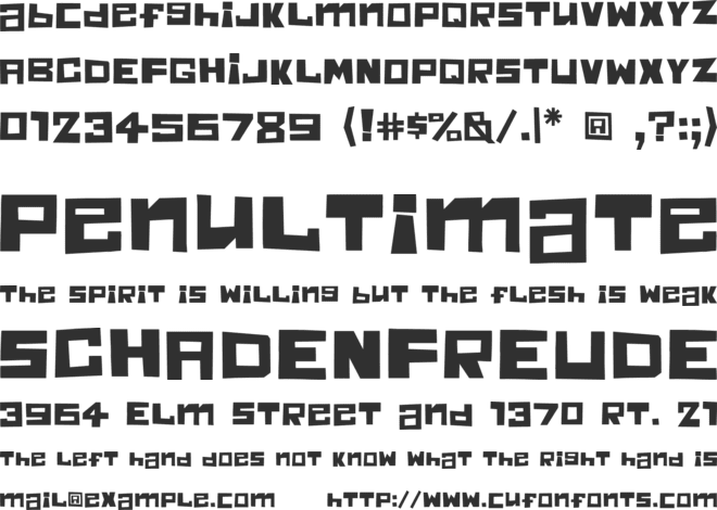 CHUNKY MUNKY font preview