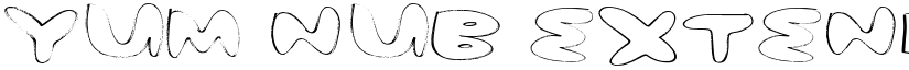 yum nub extended Regular Extended font
