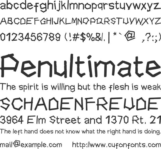 dhe wood font preview
