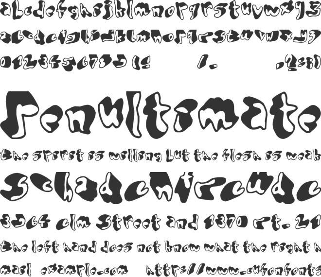 Shadow Mole font preview