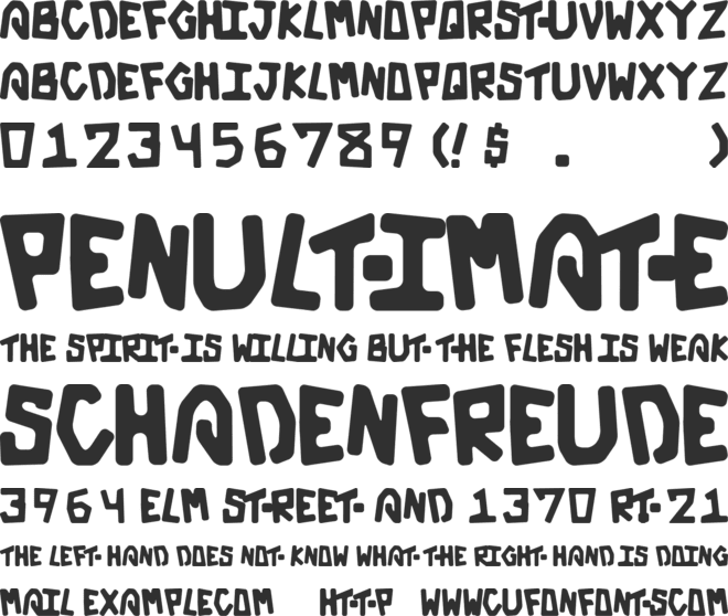 Galactic font preview