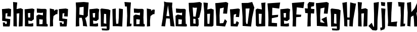 shears Regular font