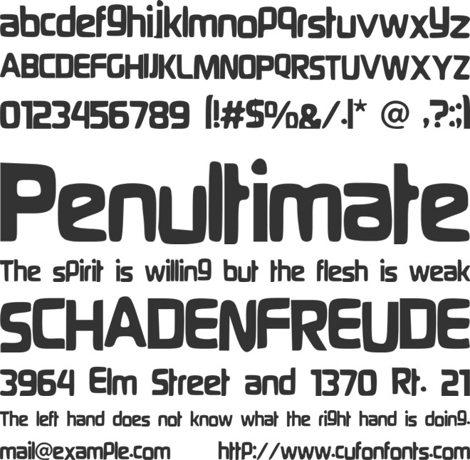 GammaRay font preview