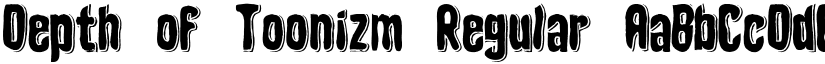 Depth of Toonizm Regular font