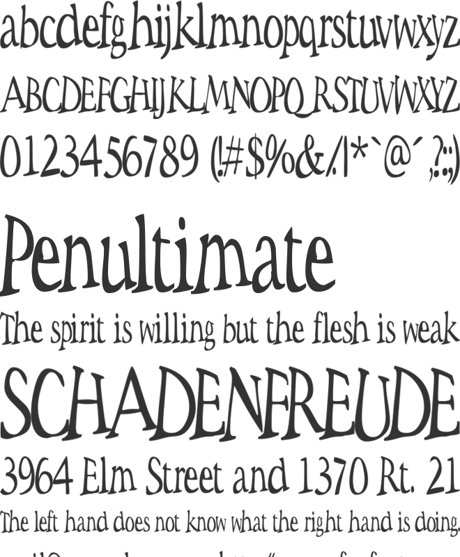 Space Woozies font preview