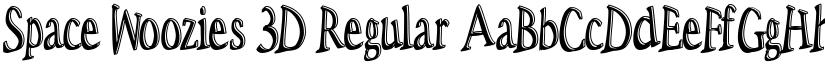 Space Woozies 3D Regular font